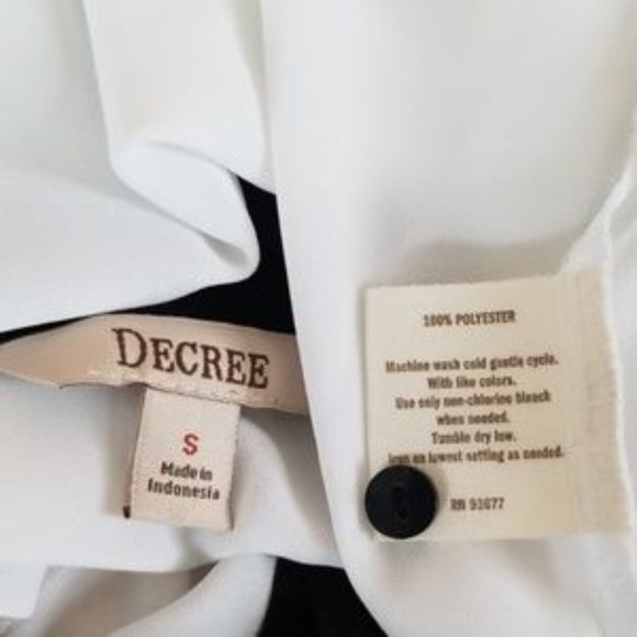 Decree black and white button down blouse - Picture 7 of 8
